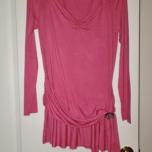 Dressy long sleeve maternity shirt